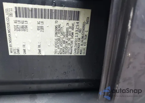 2012 Nissan Altima 3.5 Sr from USA, damaged, VIN 1N4BL2AP3CC133254